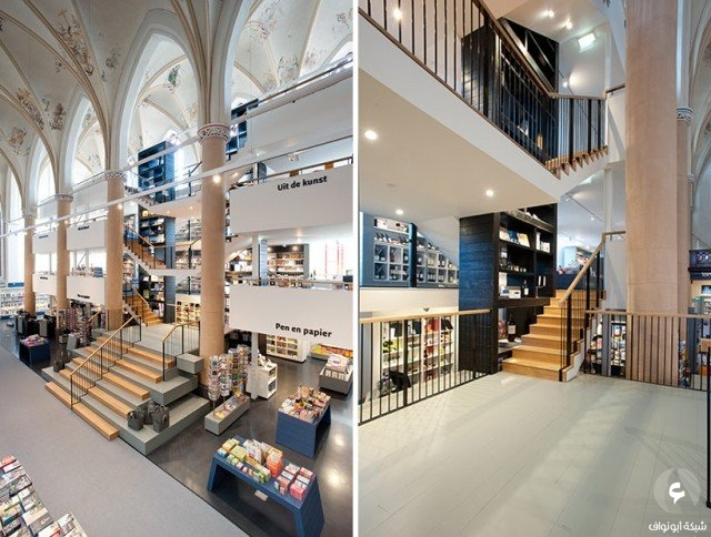 تحويل كنيسة قديمة إلى مكتبة رائعة في مدينة زوول الهولندية (18 صورة). Church-Transformed-into-Bookstore-12-640x484