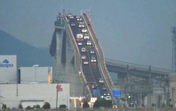 The Eshima Ohashi bridge in Japan