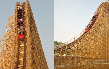 Largest wooden roller coaster in eastern China