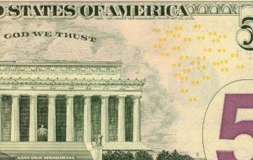 microprints of USA Dollars