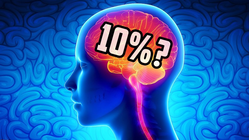 الإنسان يستخدم 10% فقط من دماغه