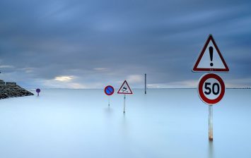 road disappears underwater