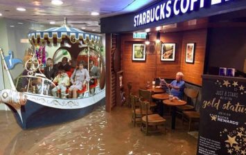 flooded starbucks