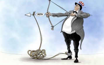 كاريكاتير عامر الزعبي عن قانون جاستا