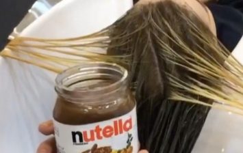 Hair-Stylist Uses Nutella