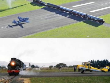 train that crosses an airport runway