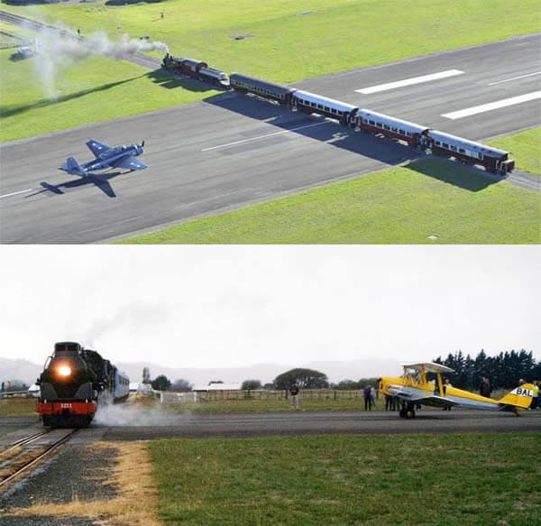 train that crosses an airport runway
