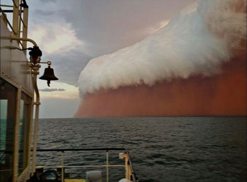 Dust storm in Australia