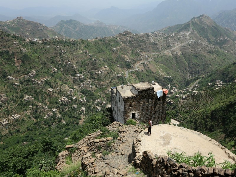 القرى في جبال اليمن 