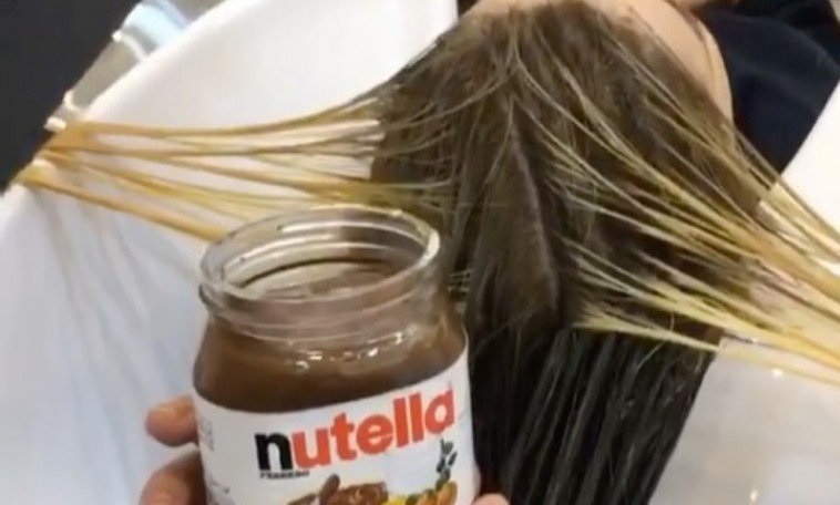 Hair-Stylist Uses Nutella