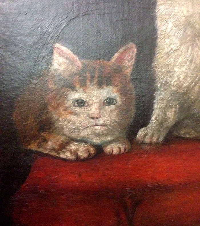القطط في لوحات العصور الوسطى 