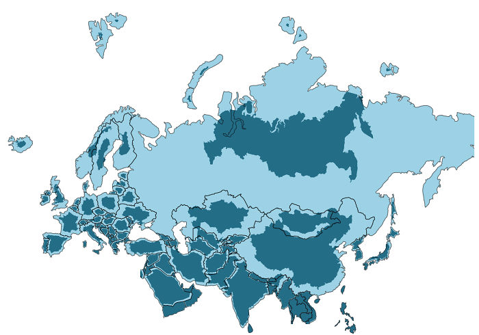 دول العالم في الحقيقة على الخريطة