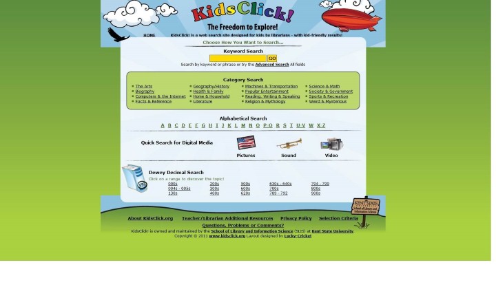 محركات بحث للأطفال KidsClick!
